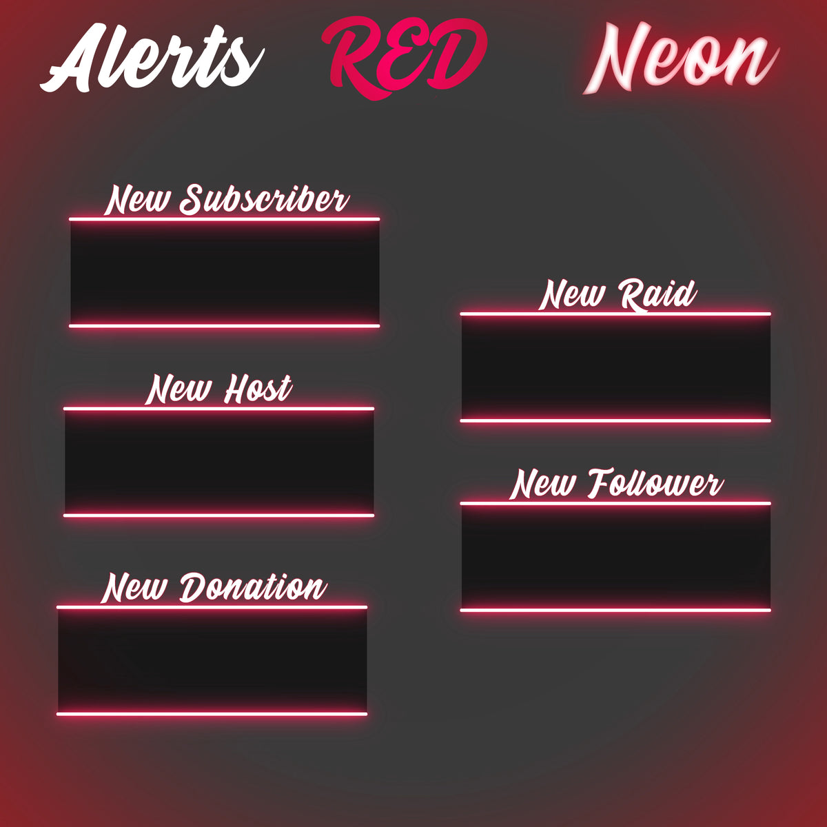 Alerts Red Neon