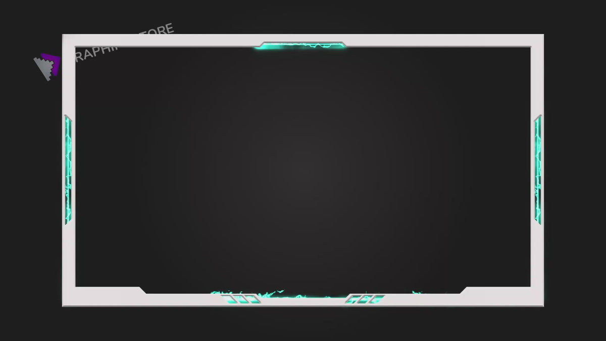 Webcam Overlay White Minimal Blue